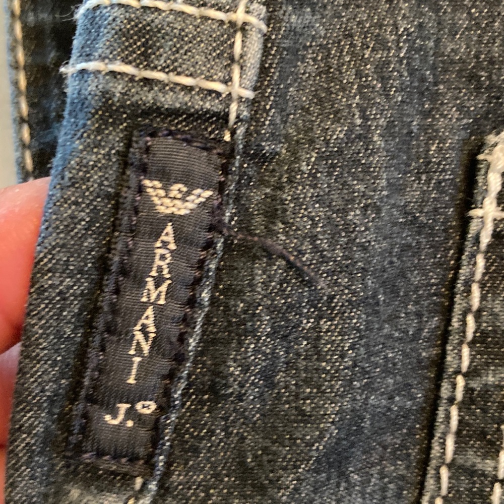 Armani Jeans Women's Dark Indigo Straight Leg Denim - Picture 5 of 10